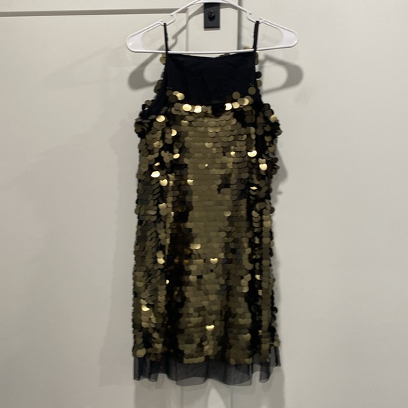 Banana Republic Factory - Sequin Mini Dress Gold Medium m NWT shimmer - Picture 6 of 9